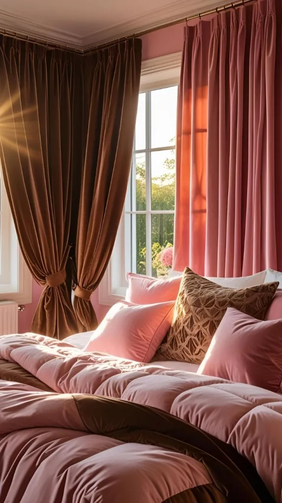 Brown and Pink Color Scheme