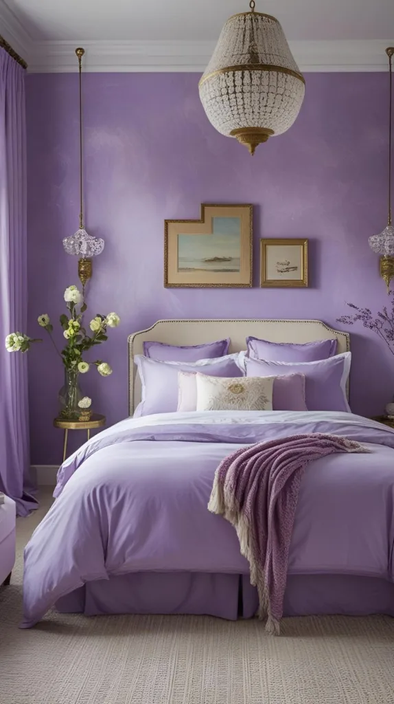 Lavender Walls for a Relaxing Atmosphere