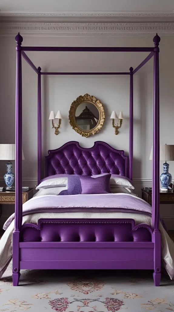 Purple Bed Frame for a Statement Piece