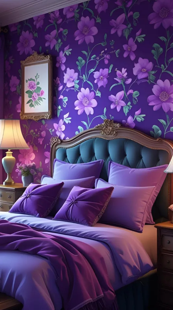 Purple Floral Wallpaper