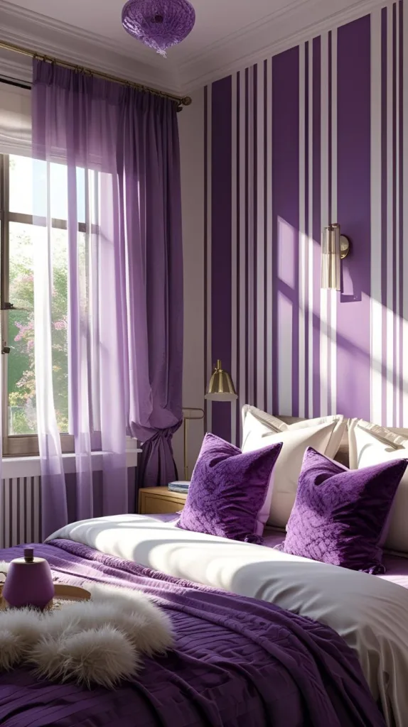 Purple and White Stripes