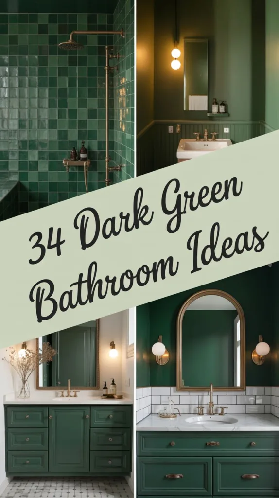 dark green bathroom ideas