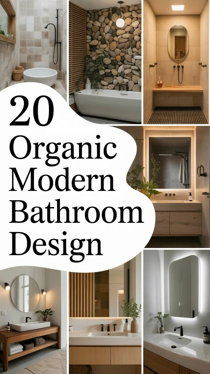 organic modern bathroom design